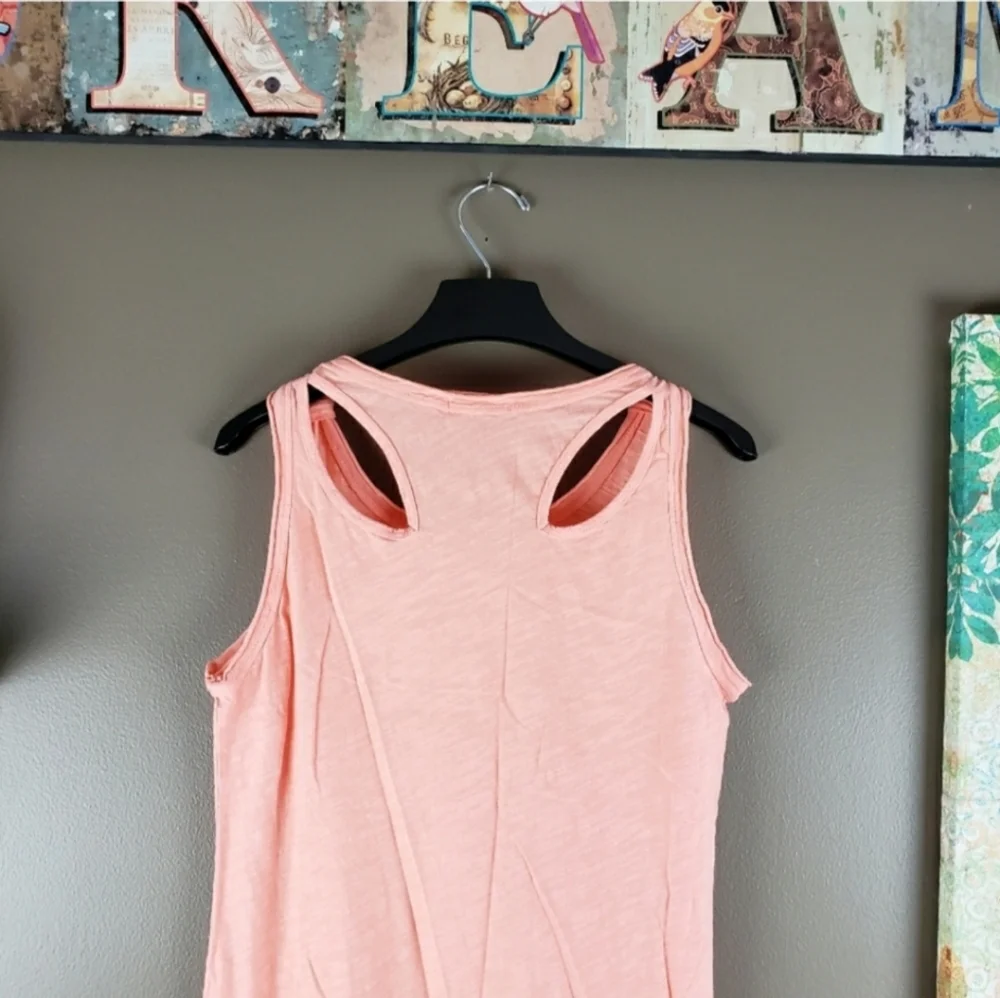 Fresh Produce peachy orange high low tank dress size medium